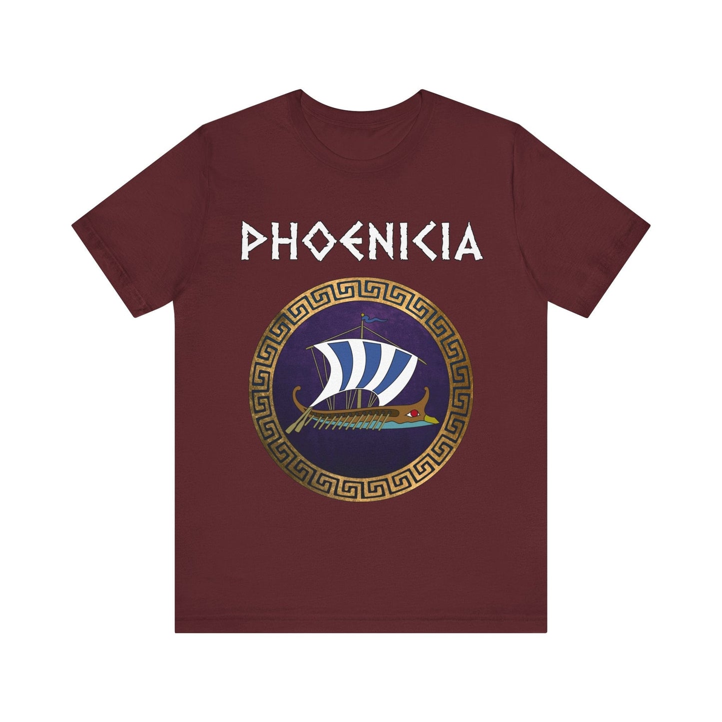 Maroon / S Phoenicia Ancient Phoenician Ship T-Shirt