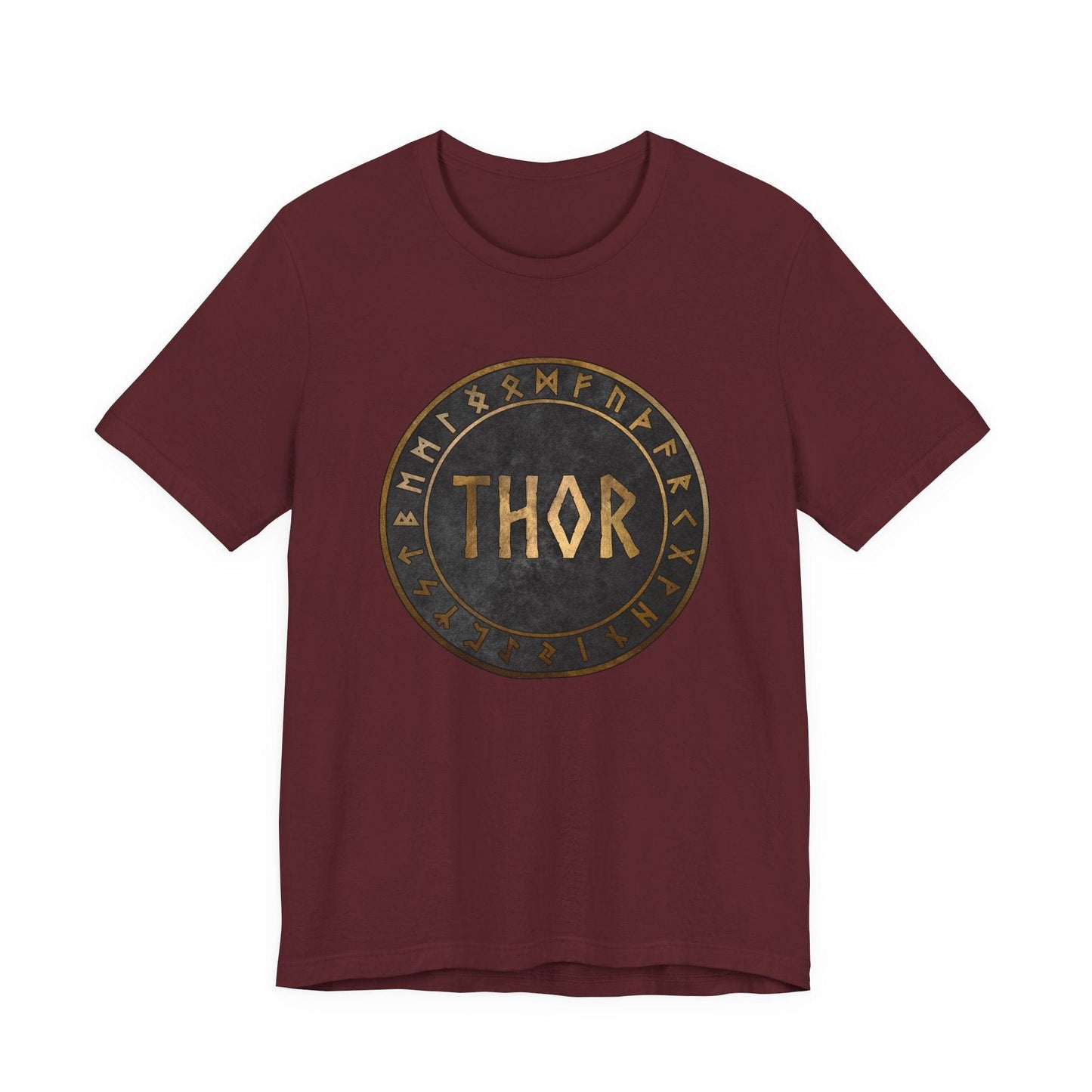 Maroon / S Thor Norse God  T-Shirt
