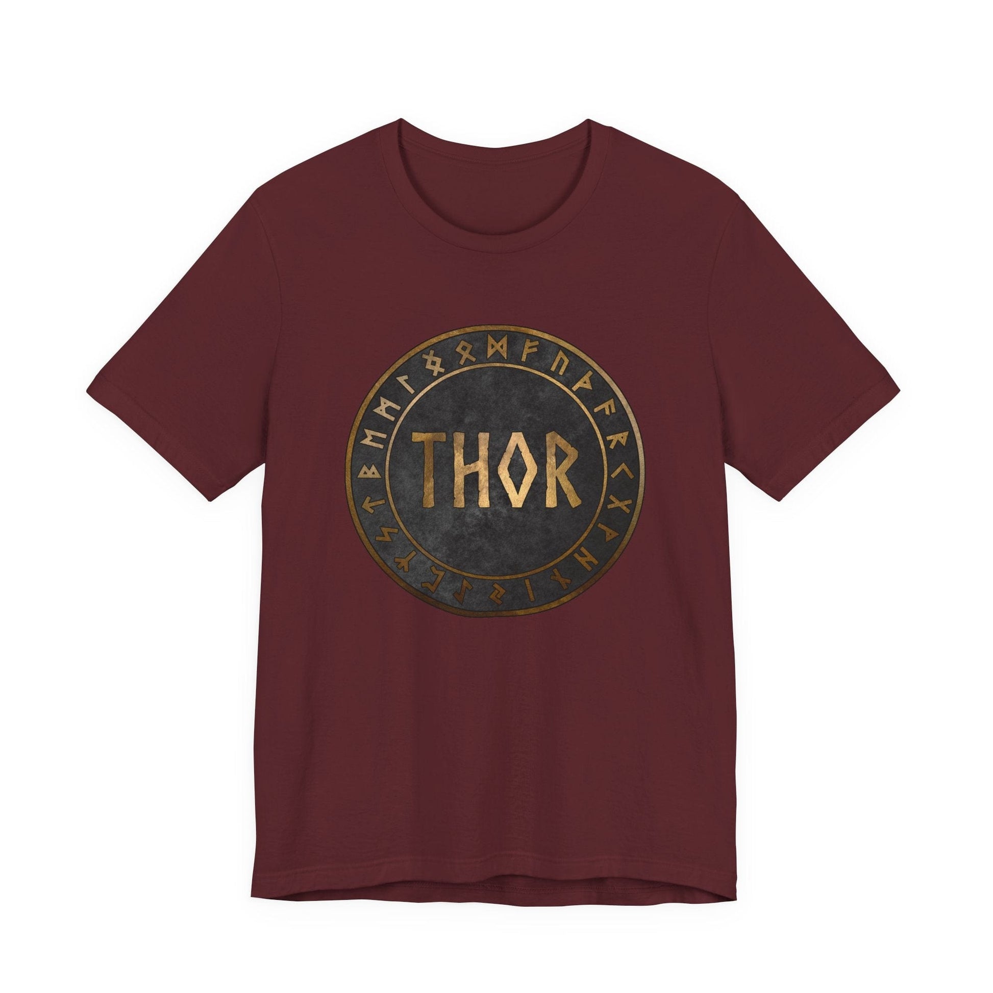 Maroon / S Thor Norse God  T-Shirt