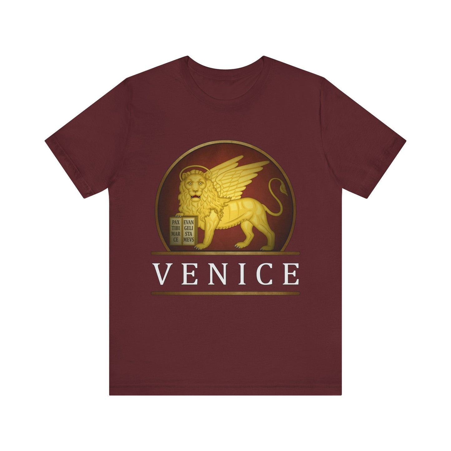 Maroon / S Venice Heraldry - The Republic of Venice T-Shirt
