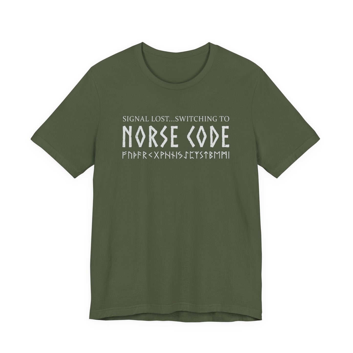 Military Green / S Norse Code Pun T-Shirt