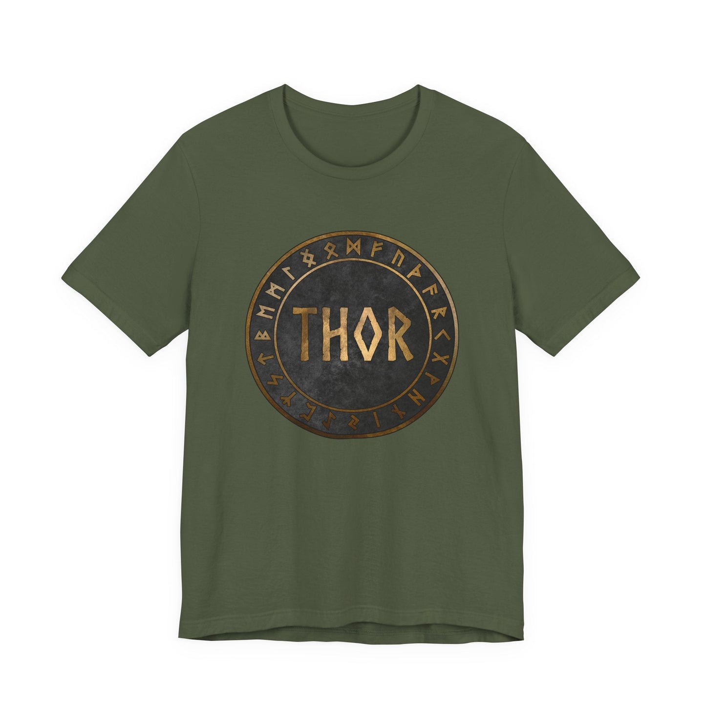 Military Green / S Thor Norse God  T-Shirt