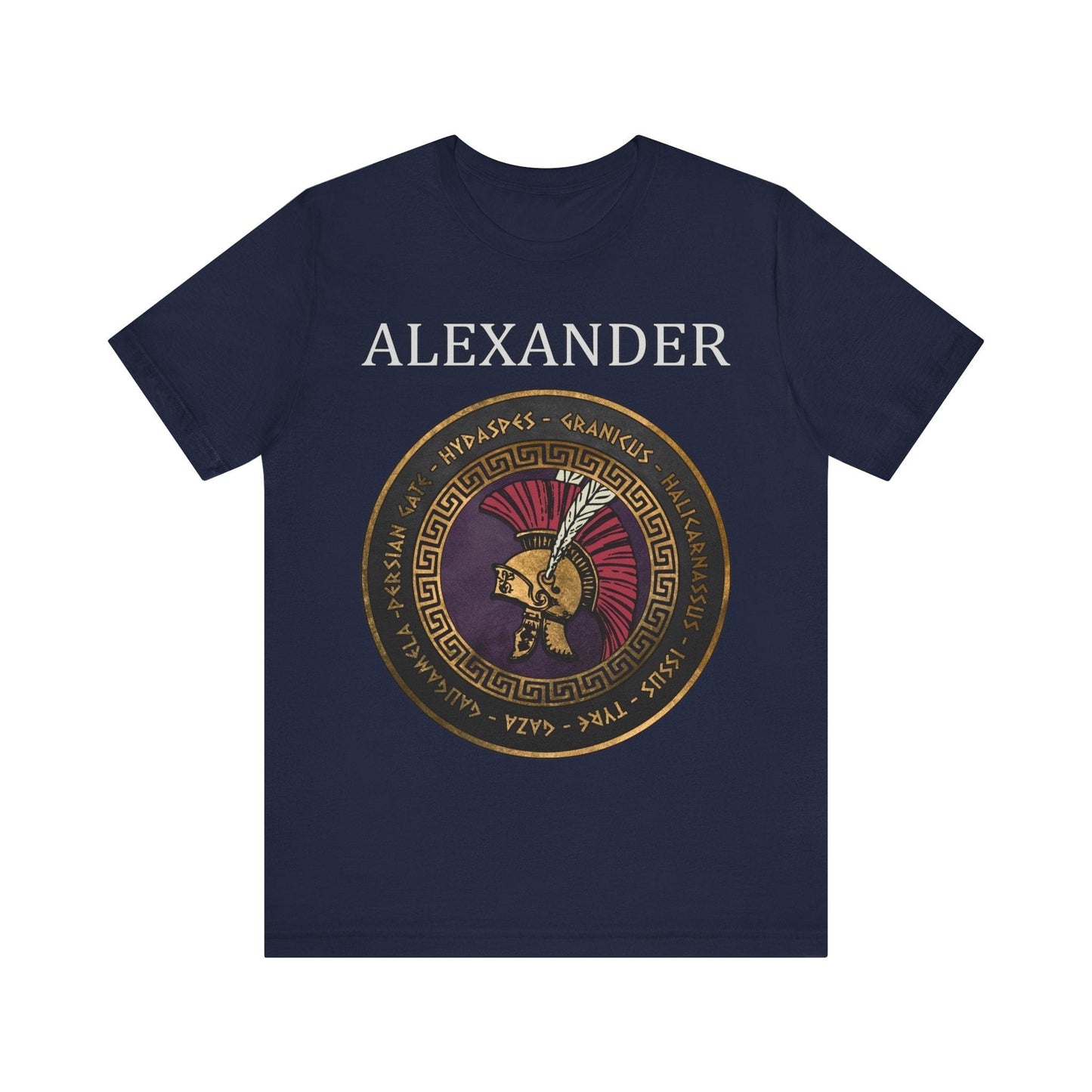 Navy / S Alexander the Great Famous Battles T-Shirt