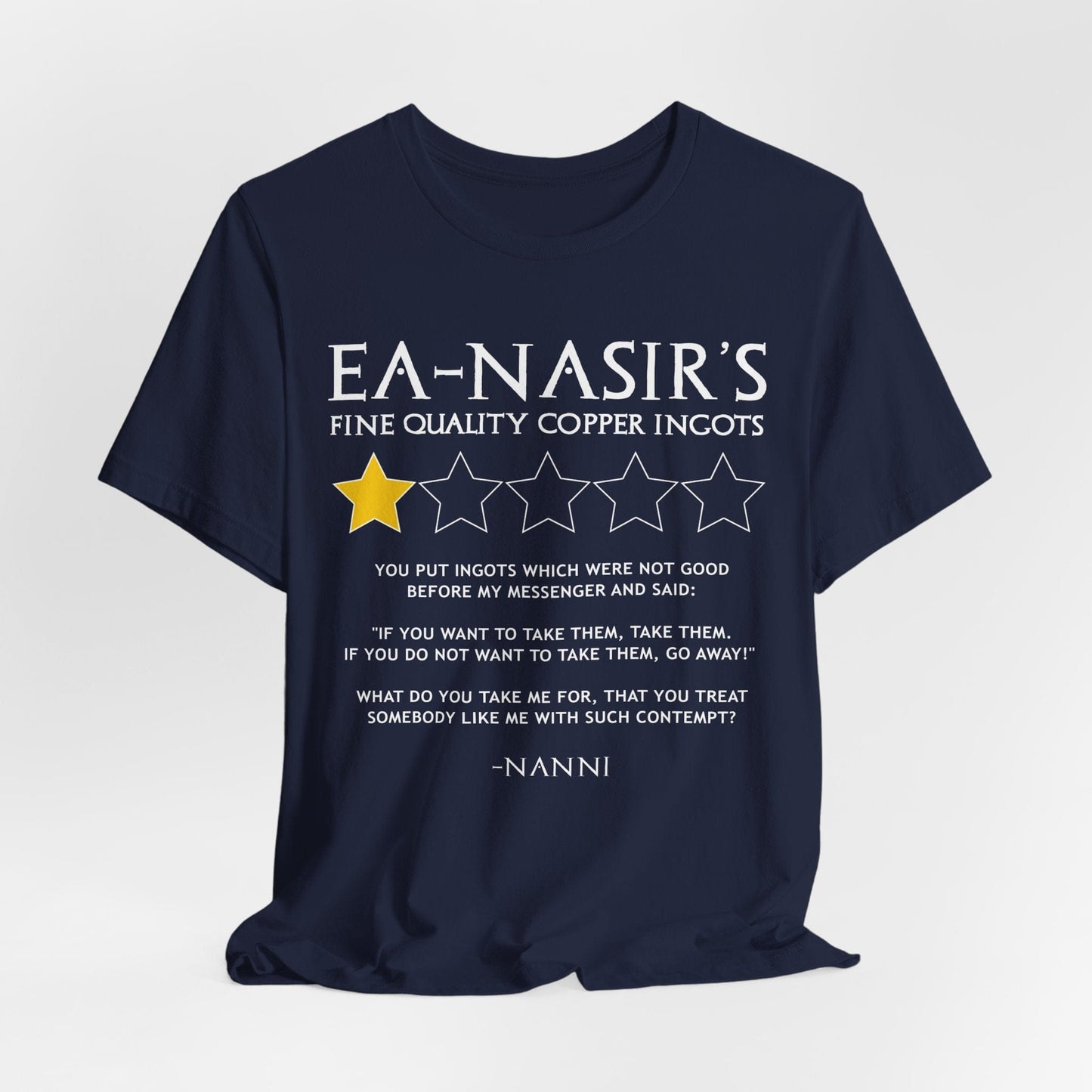 Navy / S Ea-Nasir's Copper 1 Star Review T-Shirt