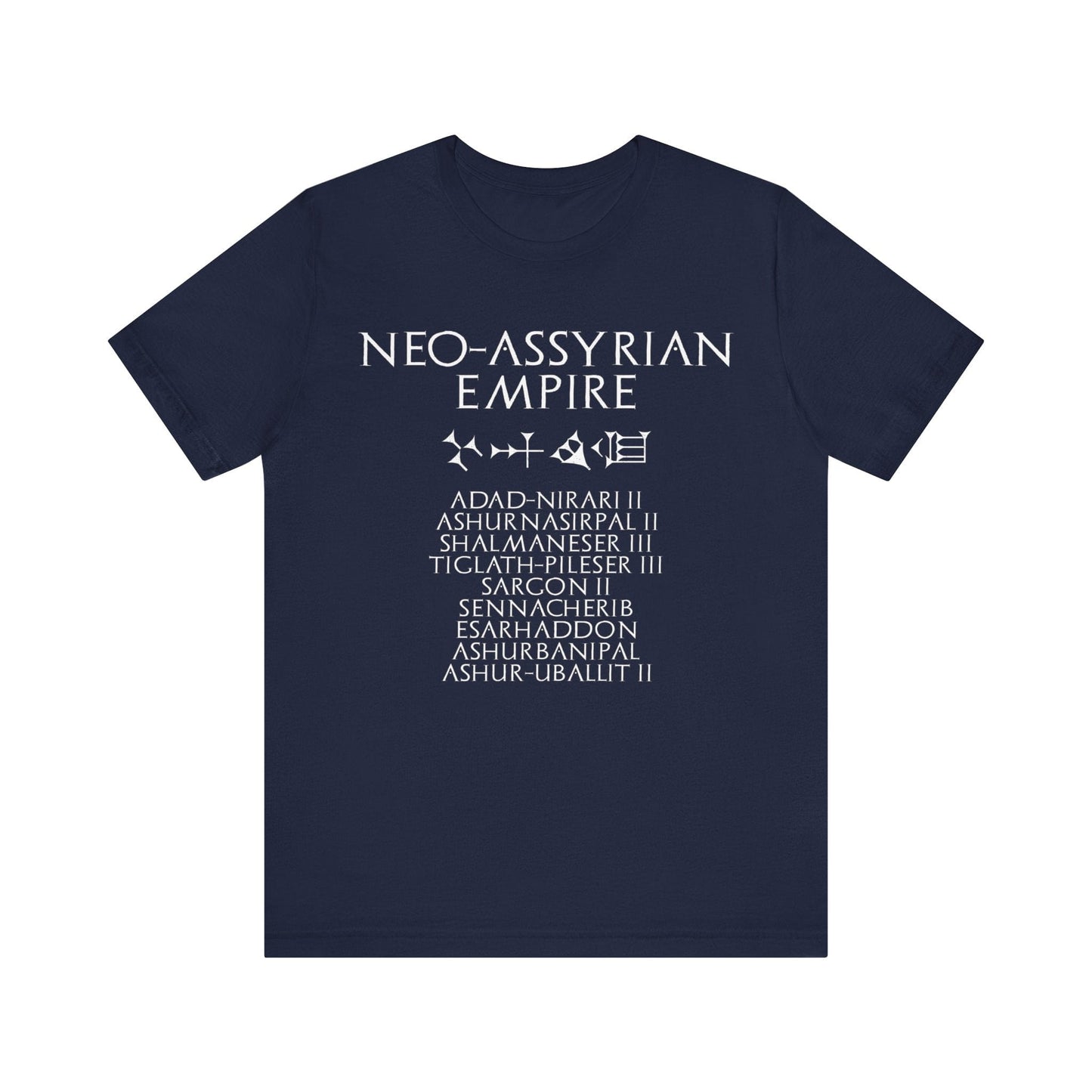 Navy / S Neo-Assyrian Empire - Neo-Assyrian Kings and Cuneiform Assyria T-Shirt