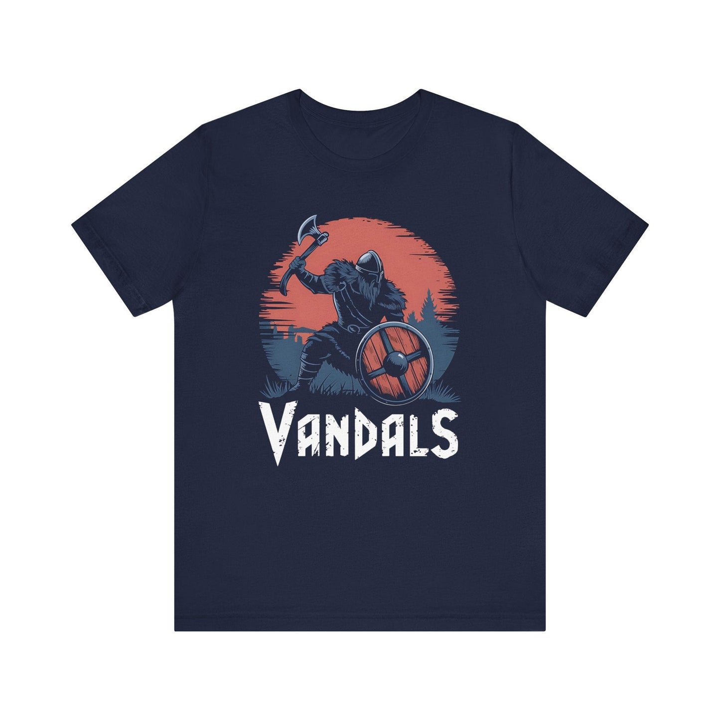 Navy / S Vandals Warrior - Dark Ages History - Kingdom of the Vandals T-shirt