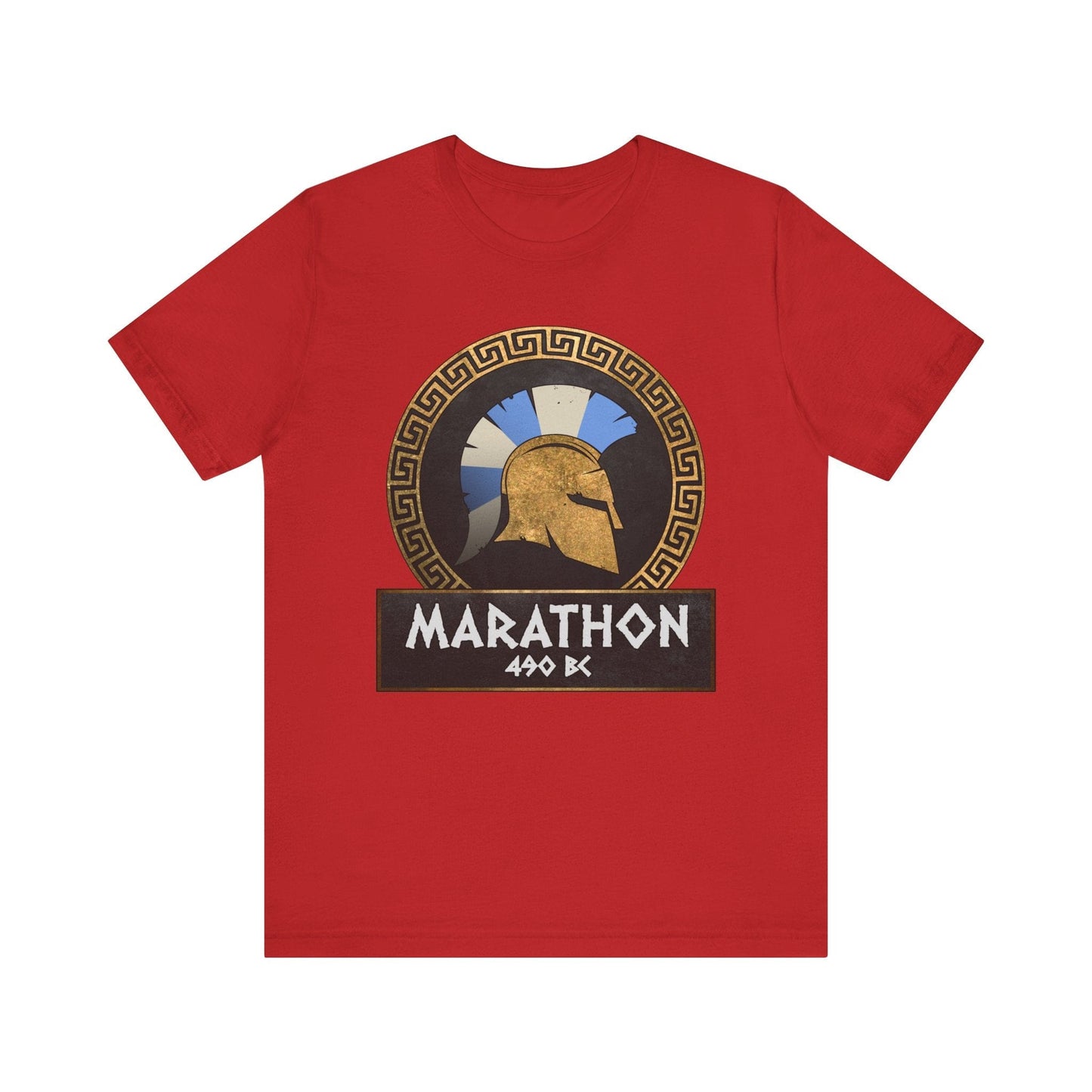 Red / S Battle of Marathon Athenian Hoplite T-Shirt