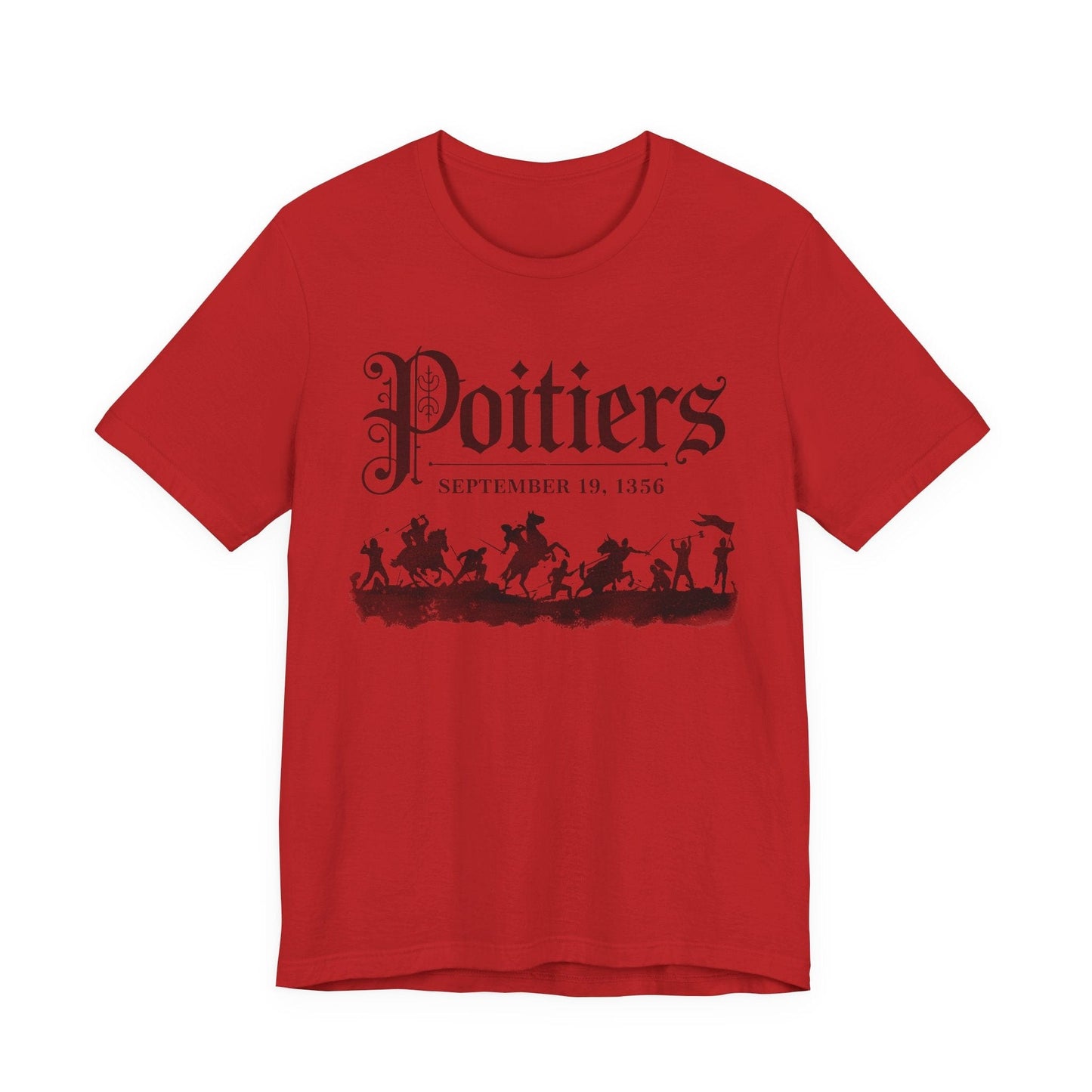Red / S Battle of Poitiers - Hundred Years' War T-Shirt