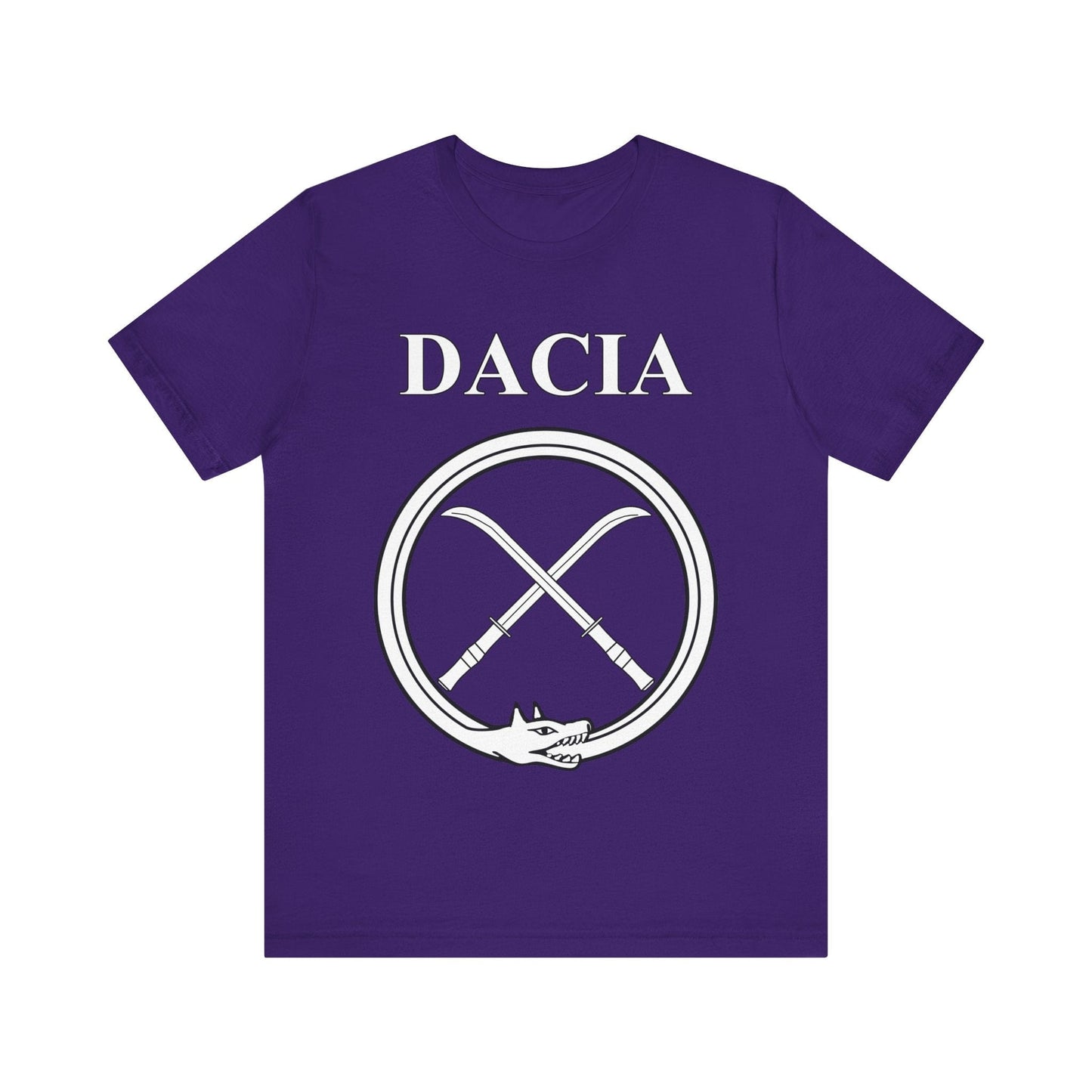 Team Purple / S Dacia Ancient Dacian Draco and Falx Symbol T-Shirt
