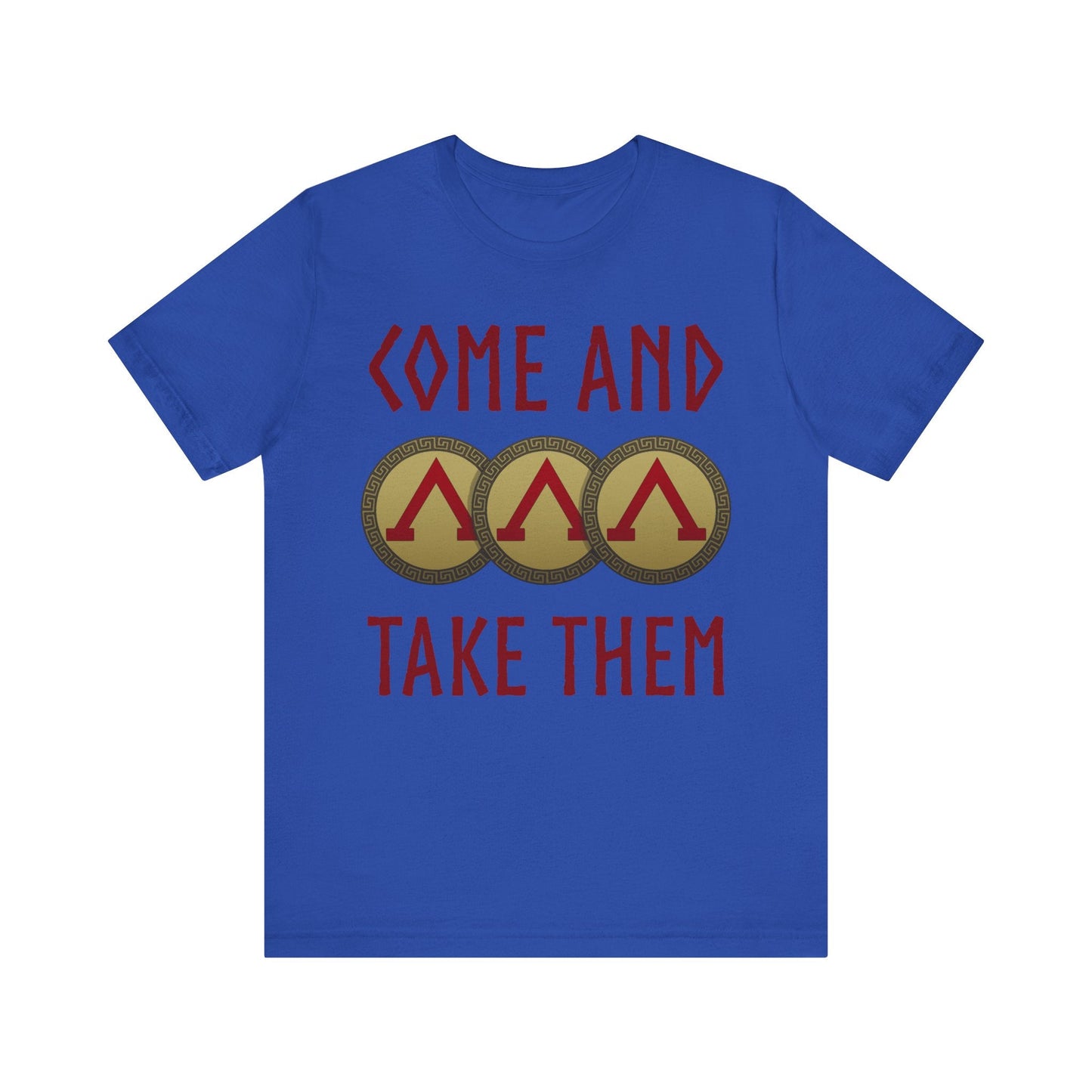 True Royal / S Sparta Molon Labe Come and Take Them Phalanx T-shirt