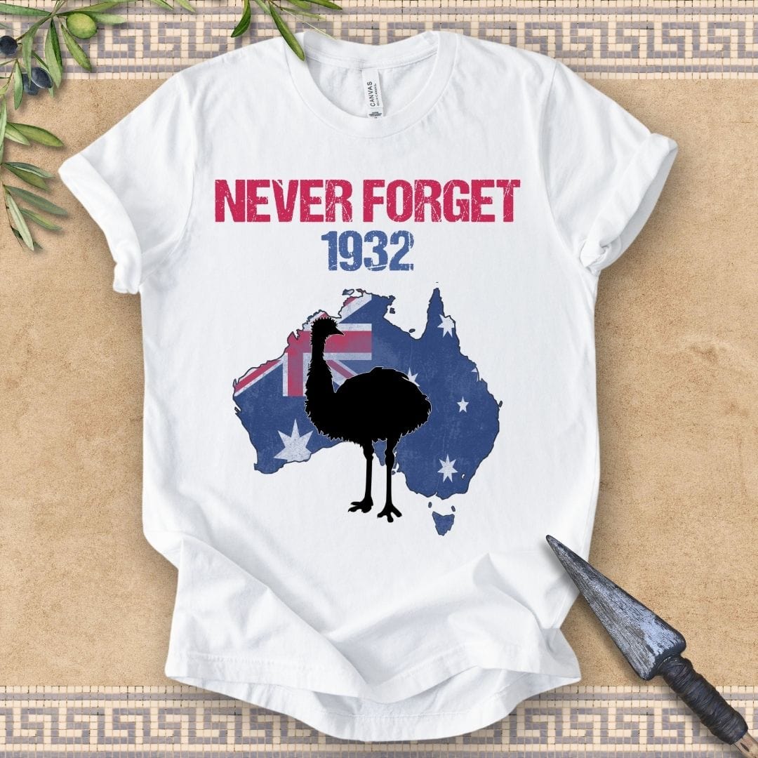 White / 2XL Emu War 1932 - Never Forget T-Shirt