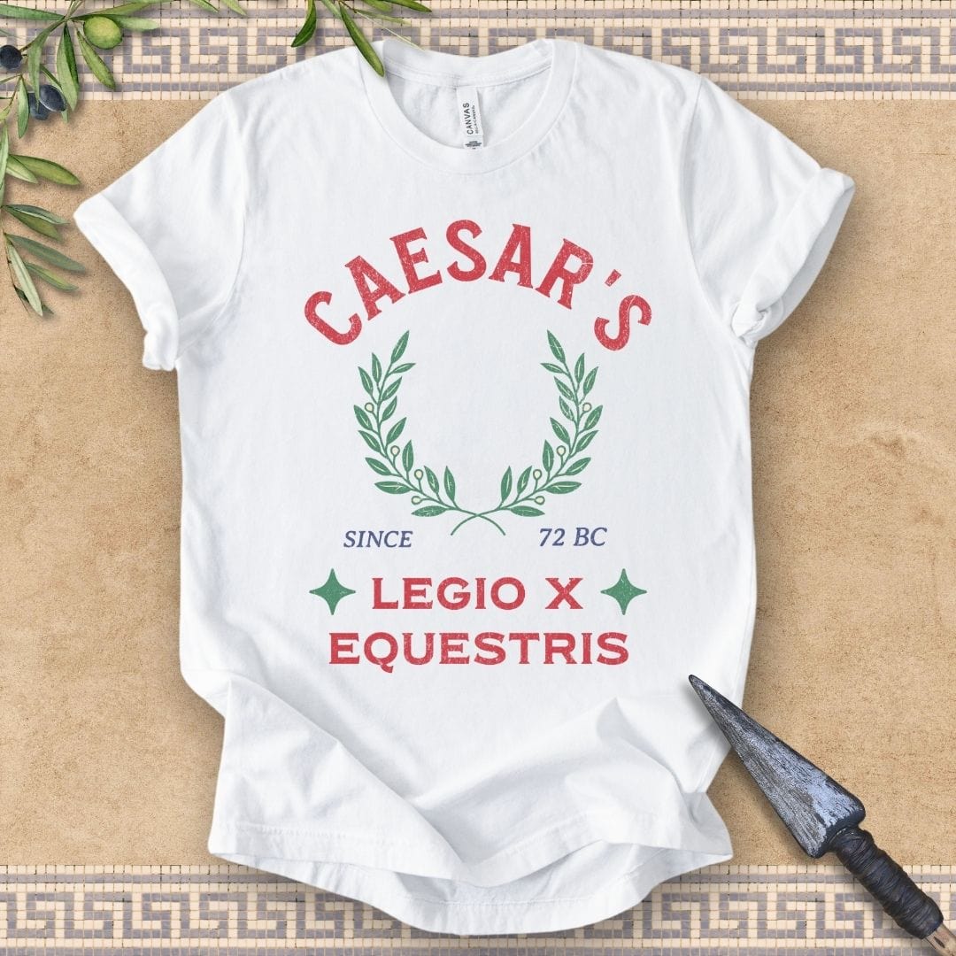 White / 2XL Legio X Equestris - Julius Caesar's 10th Legion T-Shirt