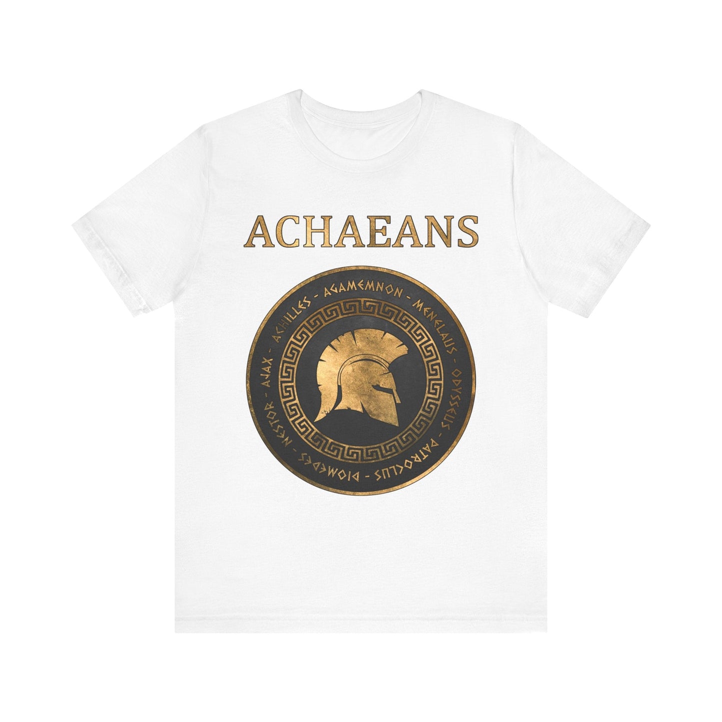 White / S Achaeans Greek Heroes of the Trojan War T-shirt