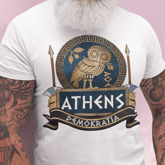 White / S Athenian Hoplite - Ancient Athens T-Shirt