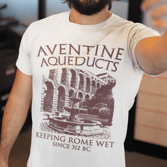 White / S Aventine Aqueducts - Funny Ancient Roman History T-Shirt