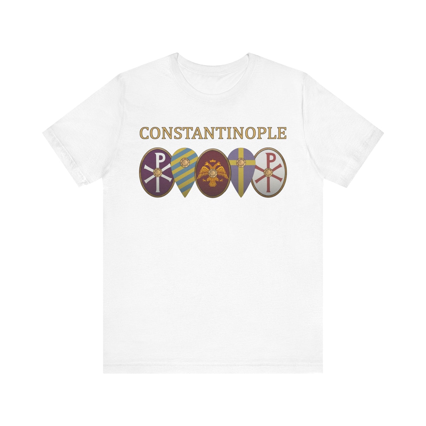 White / S Constantinople - Byzantine Shields T-Shirt
