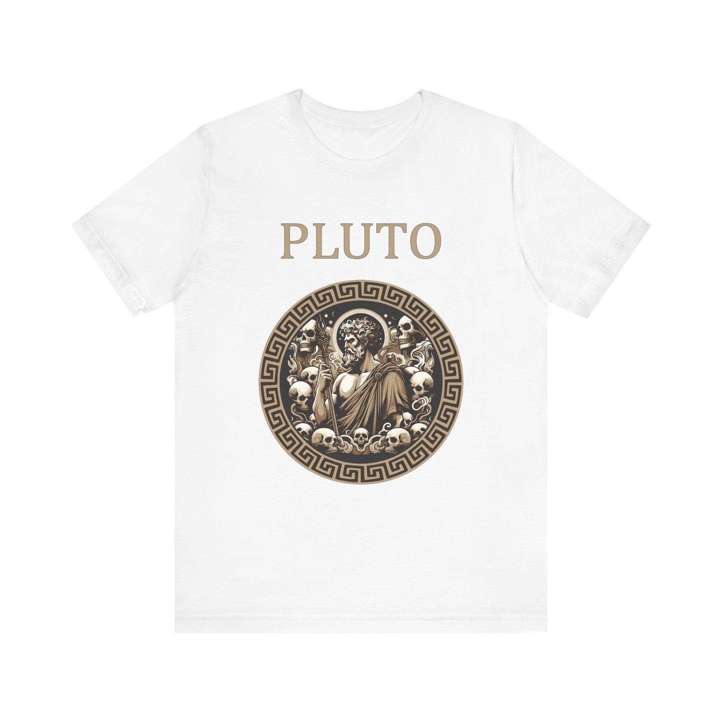 White / S Pluto Roman God of the Dead and Underworld T-Shirt