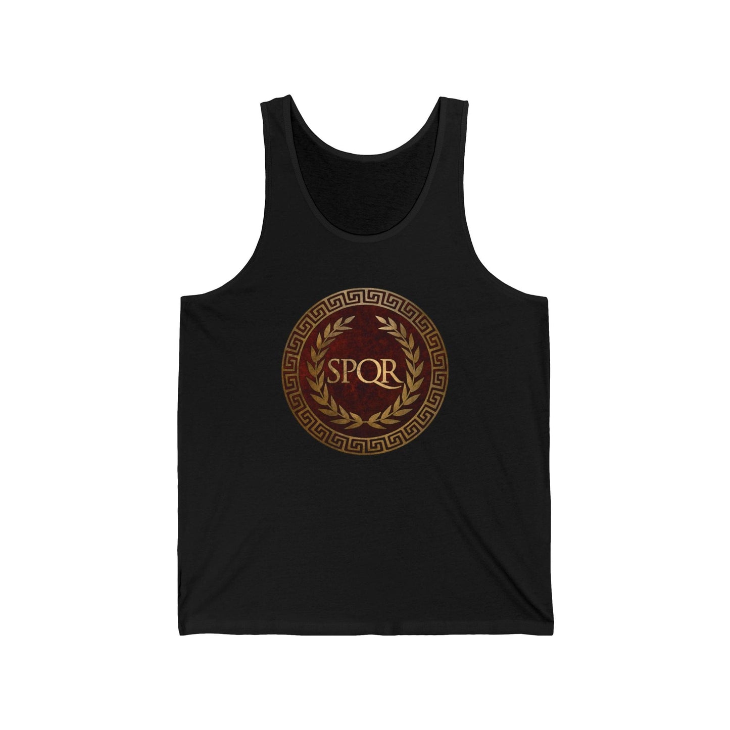 XS / Black SPQR Symbol of Ancient Rome Tank Top