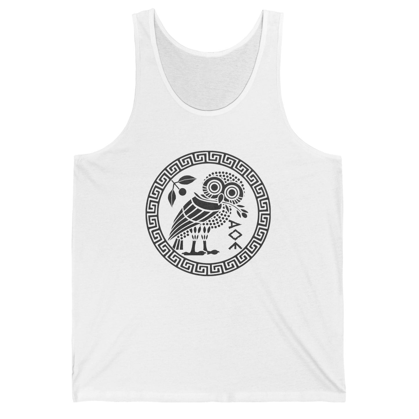XS / White Athenian Owl Tank Top