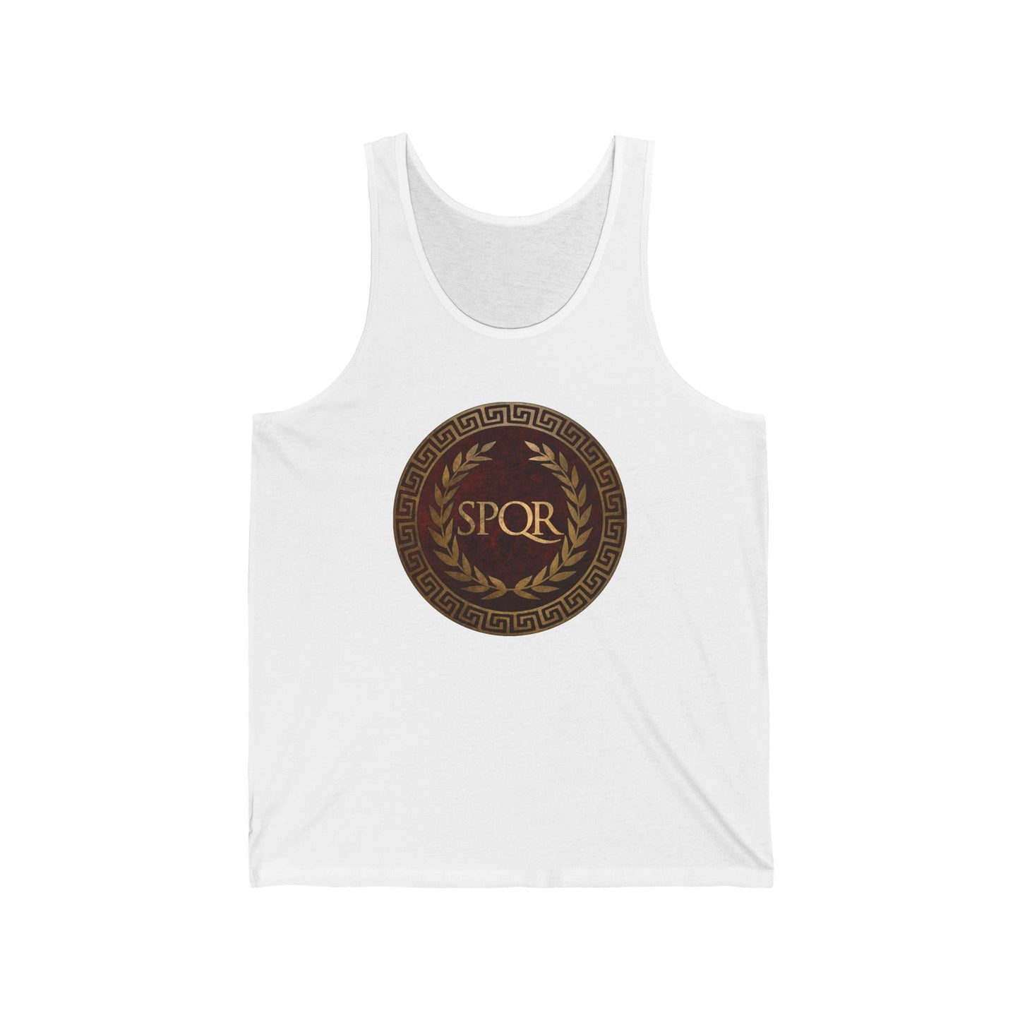 XS / White SPQR Symbol of Ancient Rome Tank Top