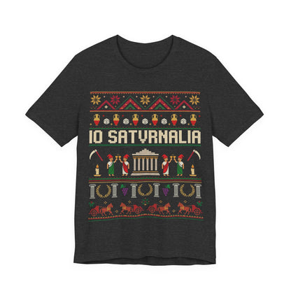 Dark Grey Heather / S Saturnalia Ugly Christmas T-Shirt