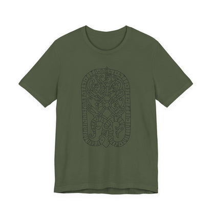 Military Green / S Drävle Runestone Sigurd & Fafnir T-Shirt