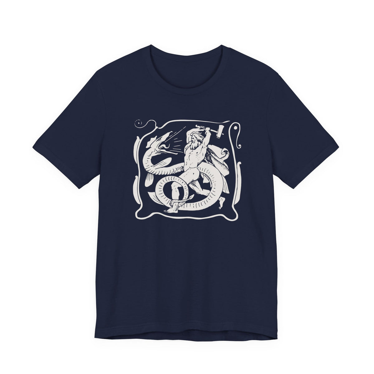 Navy / S Thor vs Jormungandr Ragnarok T-Shirt