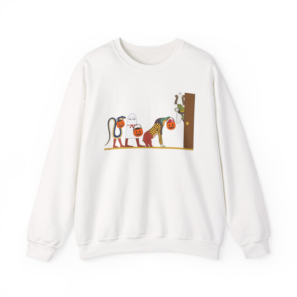 White / S Halloween Ancient Egypt Sweatshirt