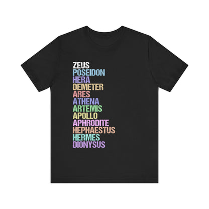 The Twelve Olympians - Greek Gods and Goddesses T-Shirt