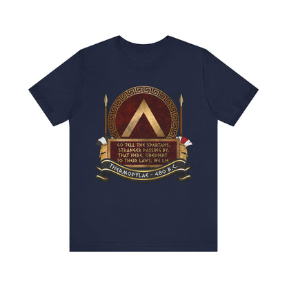 Battle of Thermopylae Spartan Epitaph T-Shirt