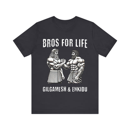 Gilgamesh and Enkidu Bros For Life - Funny Ancient History T-Shirt