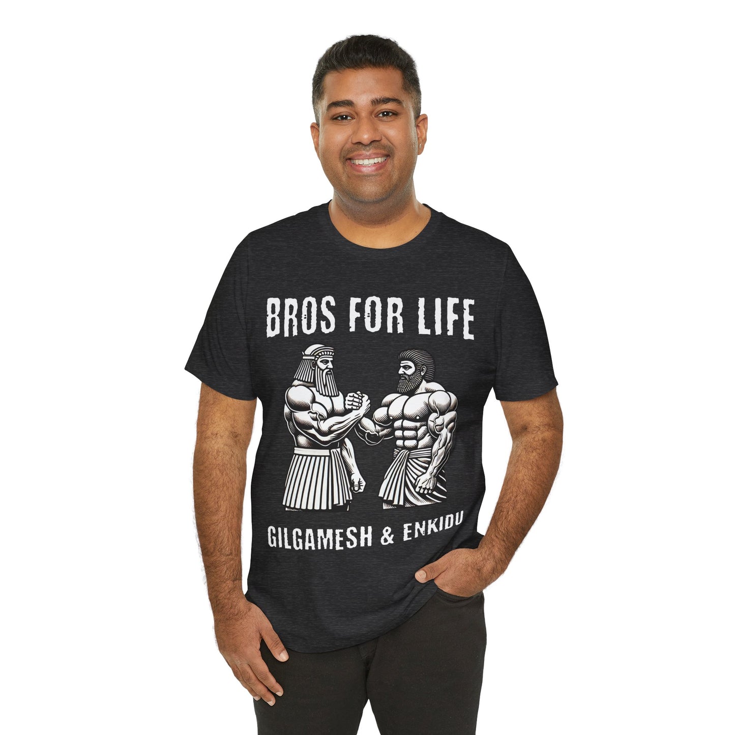 Gilgamesh and Enkidu Bros For Life - Funny Ancient History T-Shirt