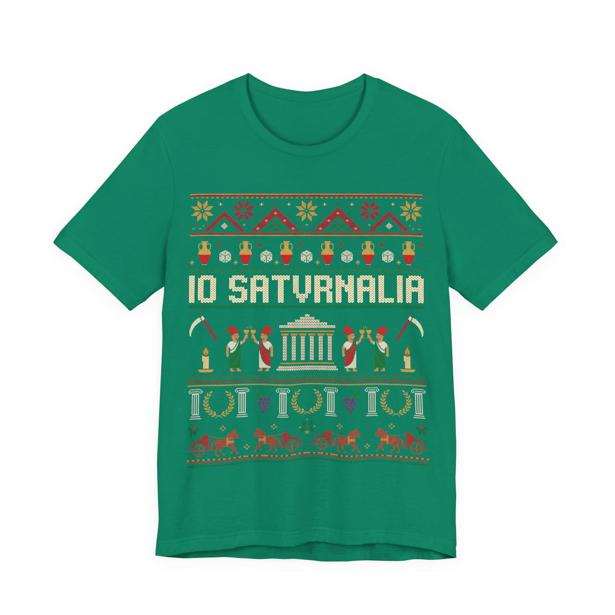 Kelly Green / S Saturnalia Ugly Christmas T-Shirt