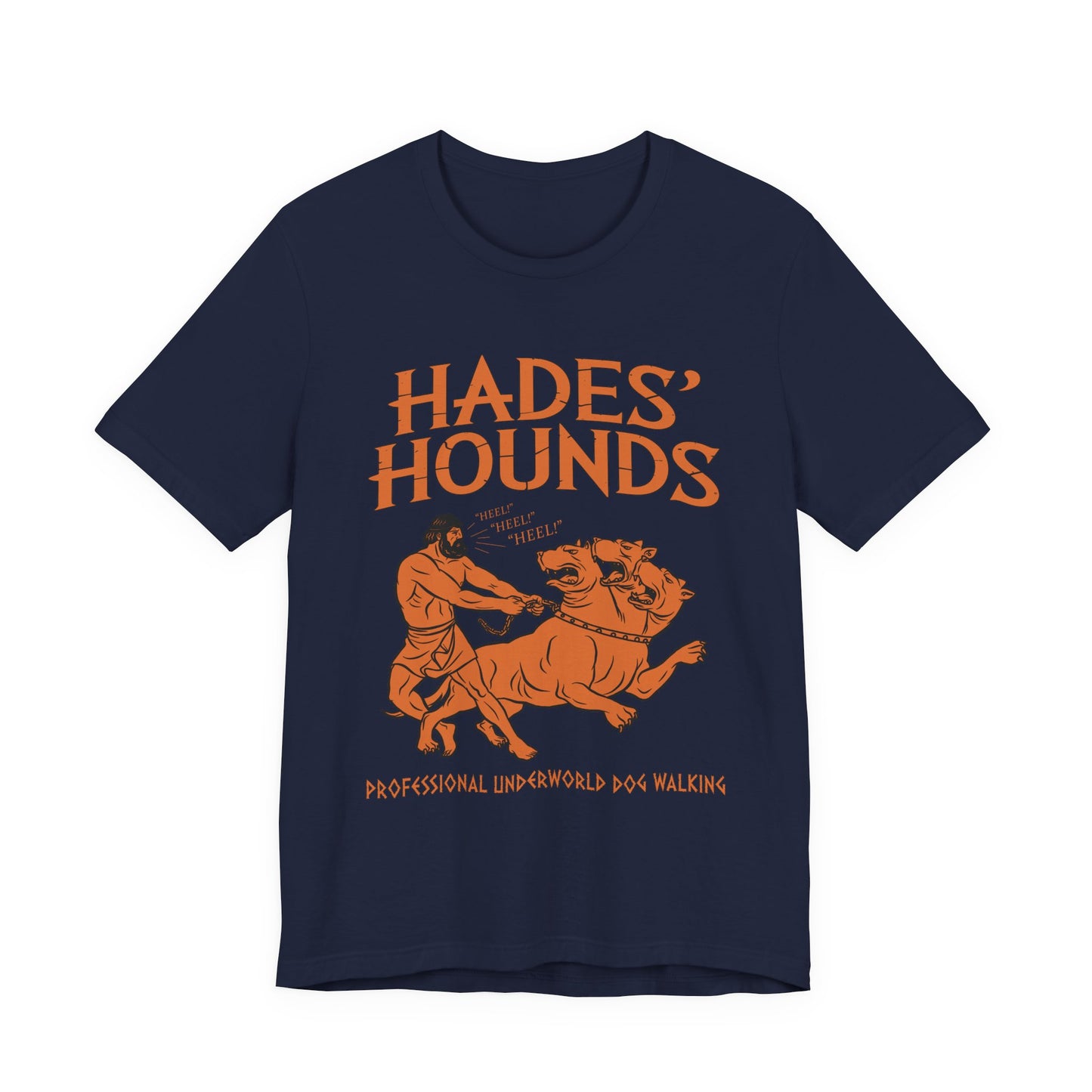 Hades' Hounds Dog Walking - Funny Greek Mythology T-Shirt