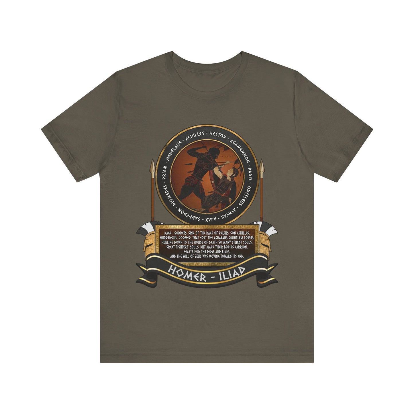 Achilles and the Heroes of the Trojan War - Homer's Iliad T-Shirt