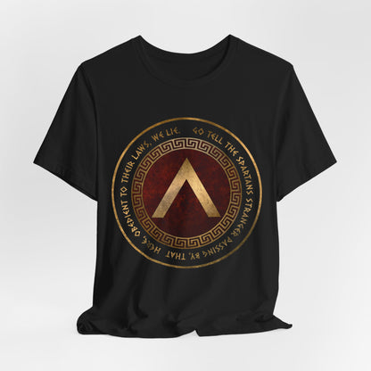 Sparta Battle of Thermopylae Epitaph T-Shirt