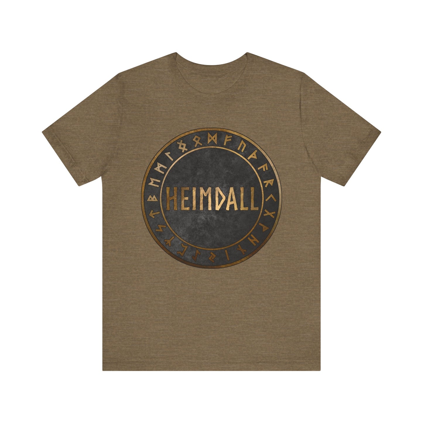 Heimdall Norse God with Viking Runes T-Shirt