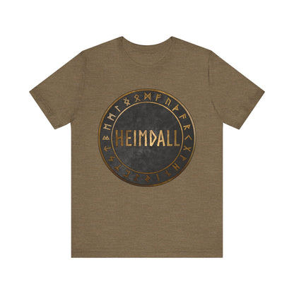 Heimdall Norse God with Viking Runes T-Shirt