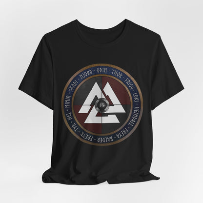 Norse Gods and Goddesses - Viking Shield T-Shirt