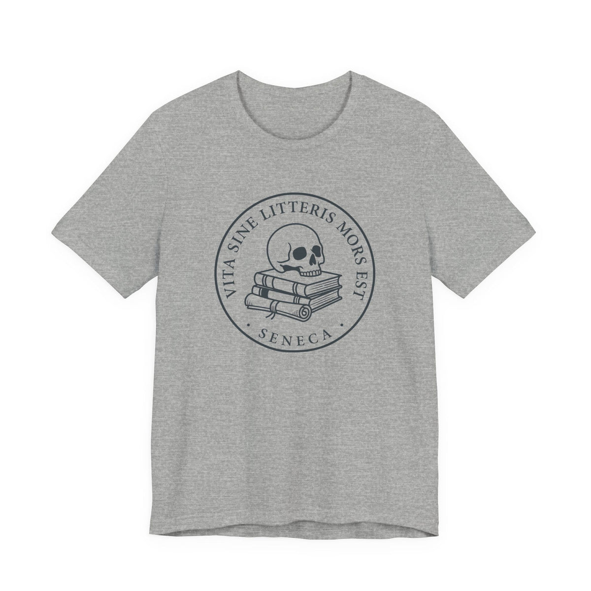 Athletic Heather / S Life Without Learning is Death Latin T-Shirt