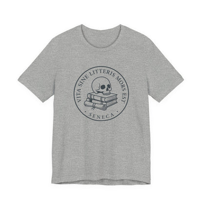 Athletic Heather / S Life Without Learning is Death Latin T-Shirt