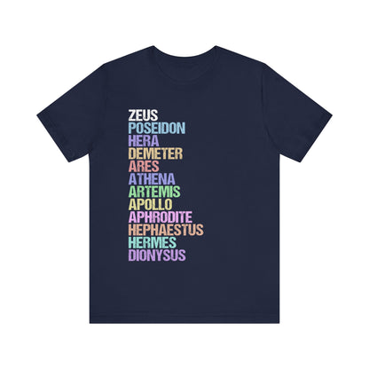 The Twelve Olympians - Greek Gods and Goddesses T-Shirt