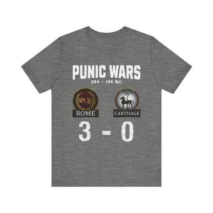 Punic Wars - Rome vs Carthage - 3 to 0 Final Score  - Funny History T-shirt