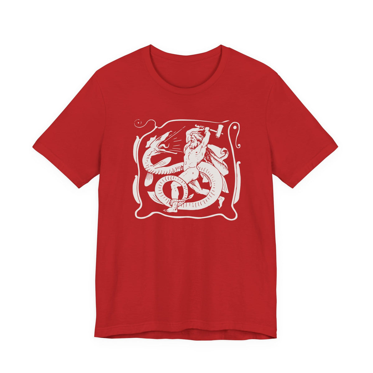Red / S Thor vs Jormungandr Ragnarok T-Shirt