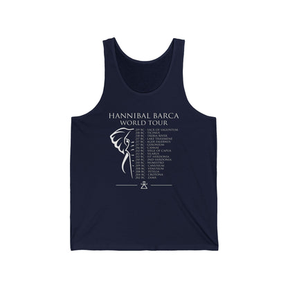 Hannibal Barca World Tour Tank Top - Battles of the 2nd Punic War Unisex Jersey Tank Top
