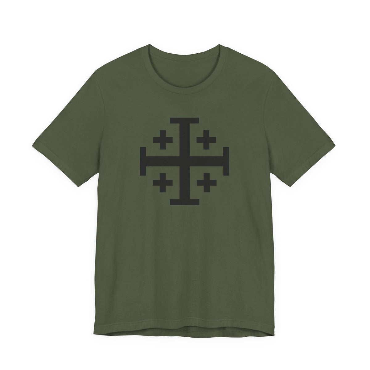 Military Green / S Jerusalem Cross T-Shirt