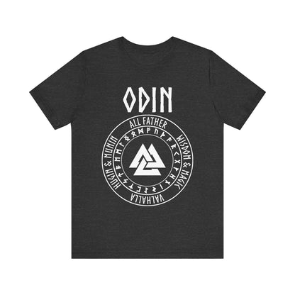 Odin Norse God with Futhark Runes T-shirt