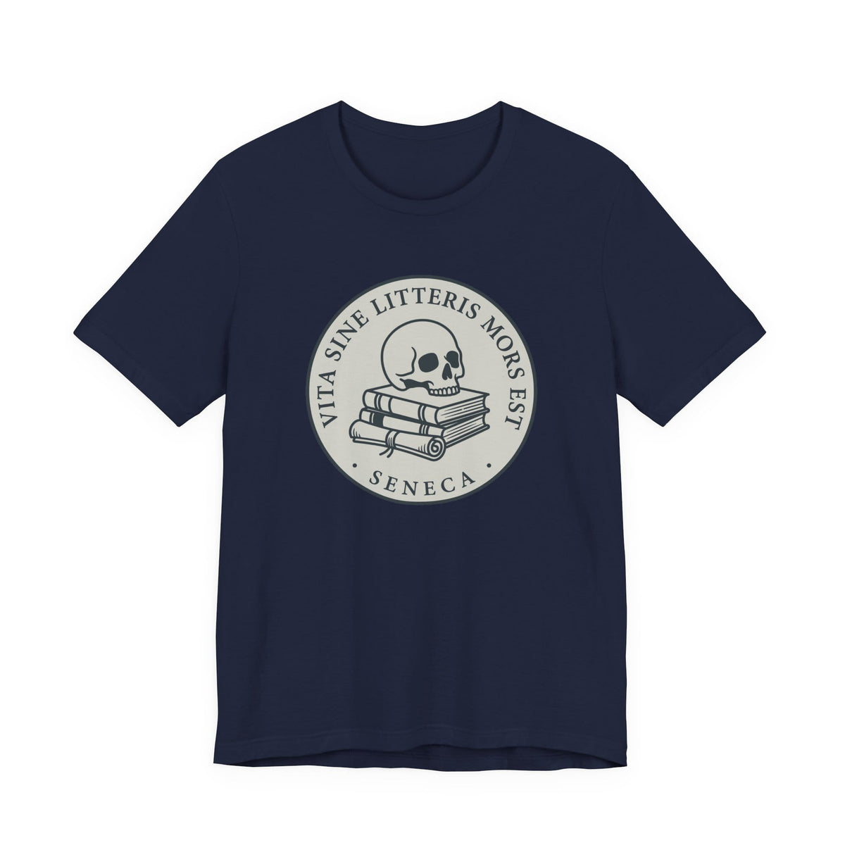 Navy / S Life Without Learning is Death Latin T-Shirt