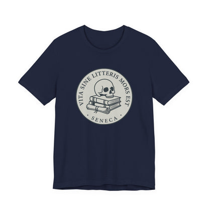 Navy / S Life Without Learning is Death Latin T-Shirt