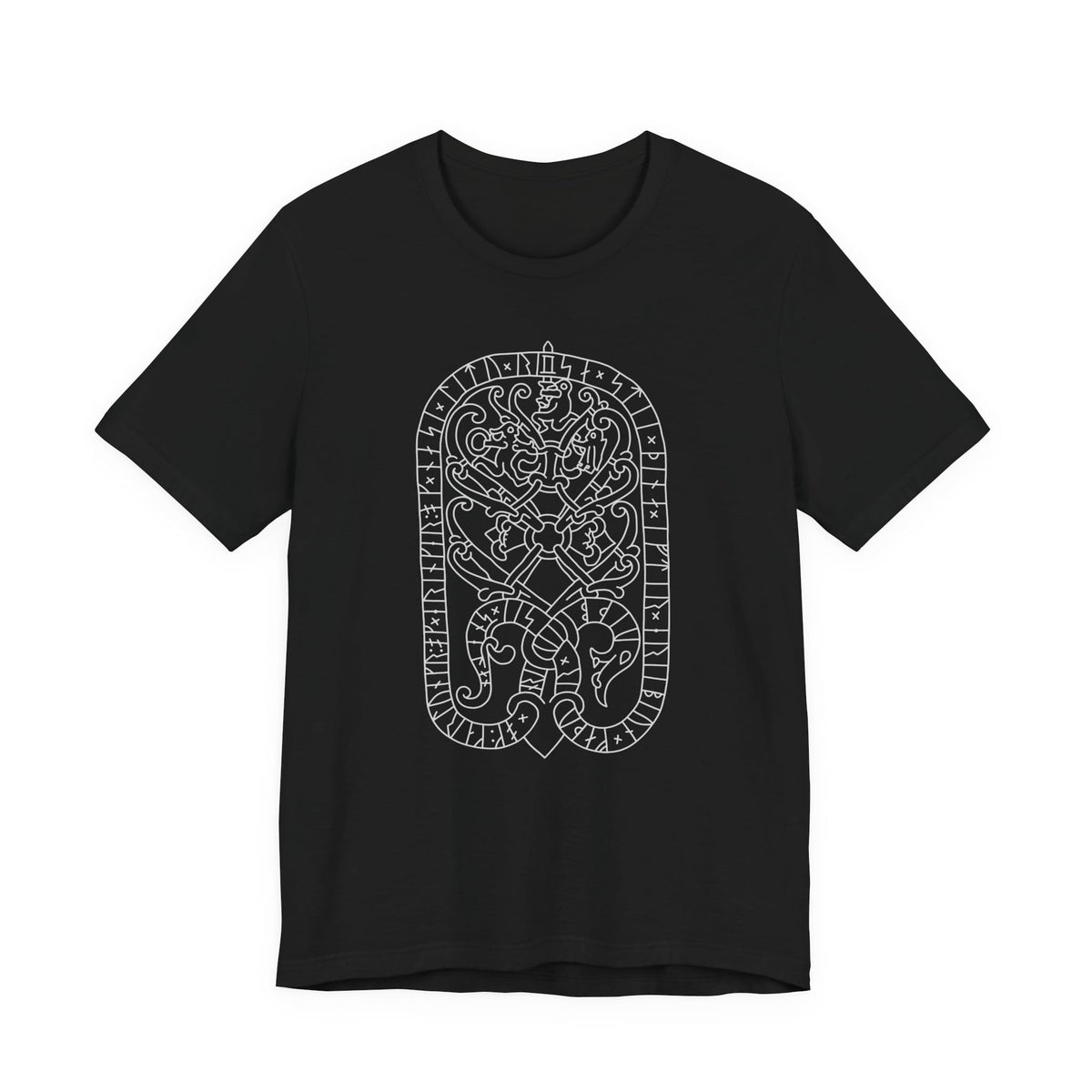 Black / S Drävle Runestone Sigurd & Fafnir T-Shirt